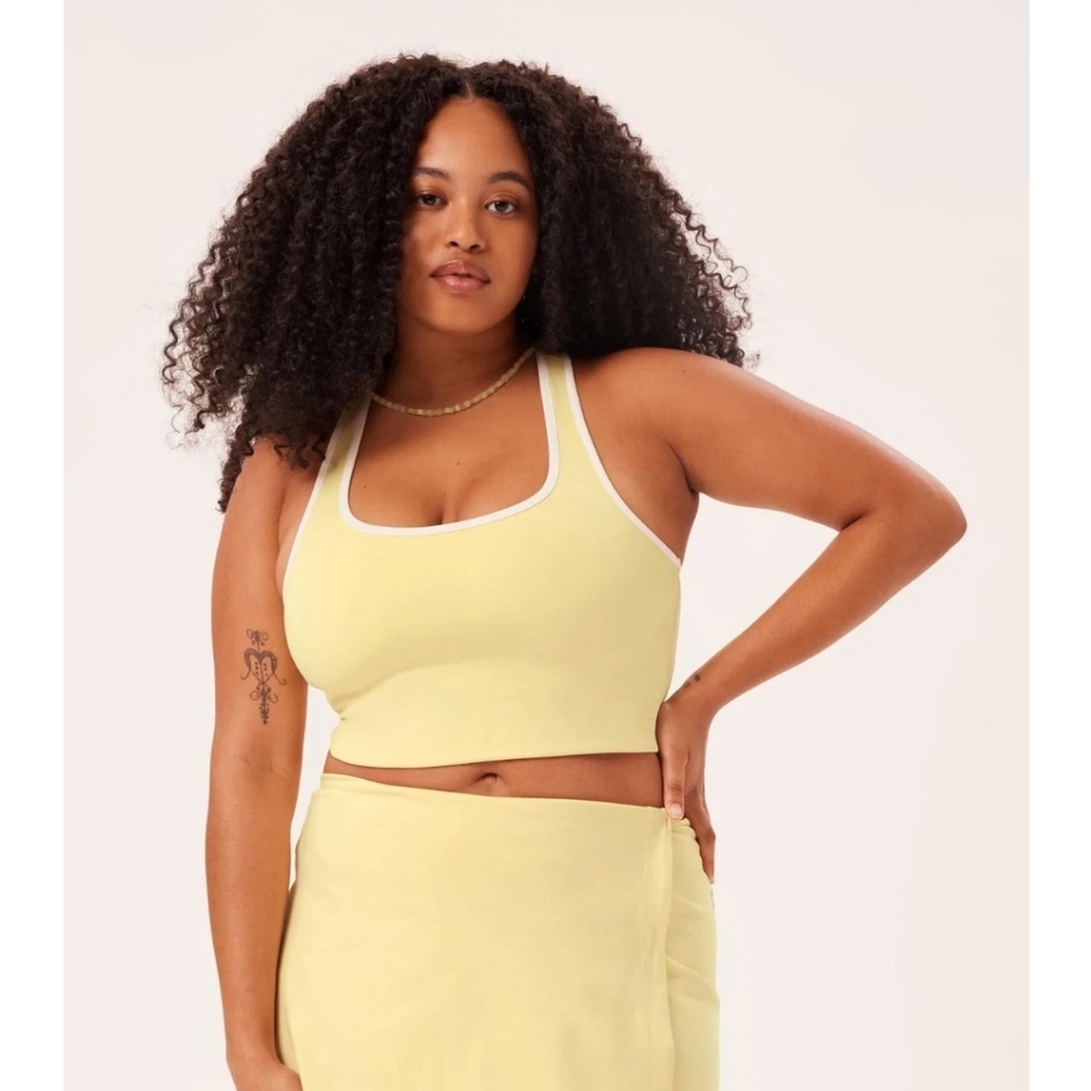 Girlfriend Collective Paloma Bra in Lemonade